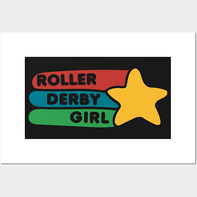 Roller Derby Girl Wall Art by bubbsnugg